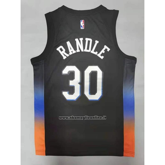 Maglia New York Knicks Julius Randl #30 Citta 2020-21 Nero
